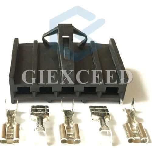 2 Sets Auto 5 Pin Female Harness Connector Auto Wire Plug Air Conditioning Control Panel Harness Socket