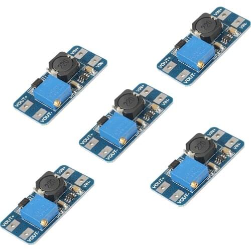 5PCS MT3608 DC-DC Step Up Converter Booster Power Supply Module Boost Step-up Board MAX output 28V 2A