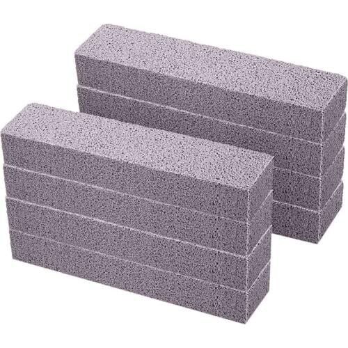 8 Pieces Pumice Stones for Cleaning Pumice Scouring Pad Grey Pumice Stick Cleaner for Removing Toilet Bowl Ring Bath Household
