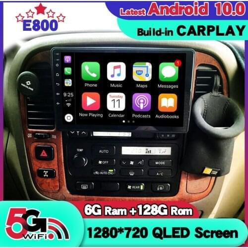 9inch 128GB ROM Car Radio For Lexus LX 470 1999 Android 10 Autoradio For Toyota Land Cruiser 100 Multimedia Stereo GPS Head Unit