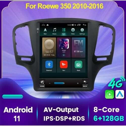 MEKED for Roewe 350 2010-2016 Car Radio Multimedia Player GPS Navigation Stereo Android11 6+128G WIFI BT Built-in Carplay AUTO