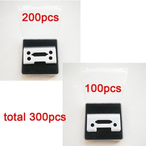 Free shipping Total 300pcs Magic Clip cordless 100pcs 2 Holes stagger tooth and 200pcs 4-hole blade