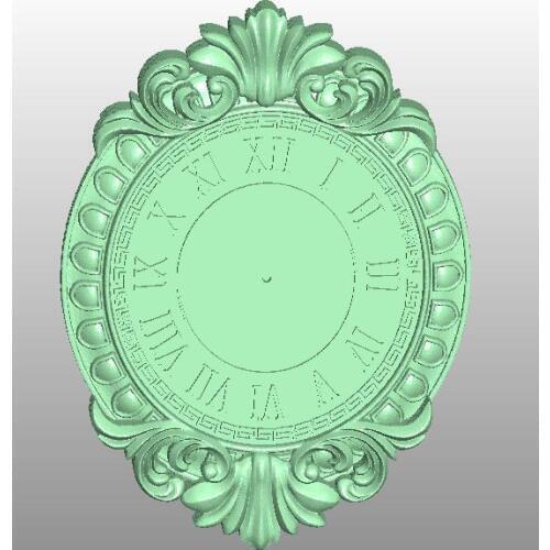 Clock 3D relief STL model for cnc router carving engraving artcam type3 aspire C21