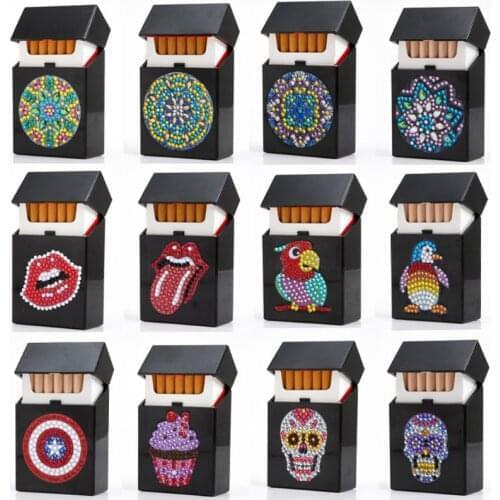 DIY Special Diamond Painting Cigarette Case Jewelry Box Rhinestone Embroidery Crystal Bead Organizer Storage Case Card C