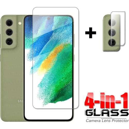 For Glass Samsung Galaxy S21 FE 5G Full Glue Tempered Glass For Samsung Galaxy S21 FE 5G HD Phone Screen Protector Camera Glass