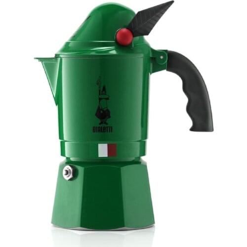 BIALETTI Alpina 3 Cup Moka Pot Coffee Maker, Original Italian Espresso Maker Stovetop Kitchen Drip Stove Gas Best Delicious