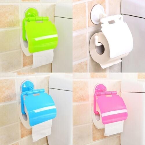 Tissue Box Sucker Wall Mounted Toilet Paper Roll Holder Rack Bracket Shelf for Kitchen Bathroom Lavatory