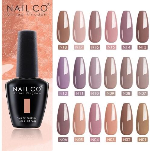 NAILCO 15ml Autumn Nude Colors Vernis Gel Nail Polish Series Manicure UV&LED Nails Gel Nail Art Hybrid Gel Lak Glam Design Set