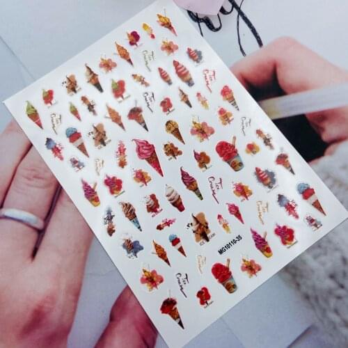 Fashion New Arrive Japanese Style Light Traceless Glue Nail Stickers for Women Girls Studenst 3d DIY Dry Nail Decals Manicue Art