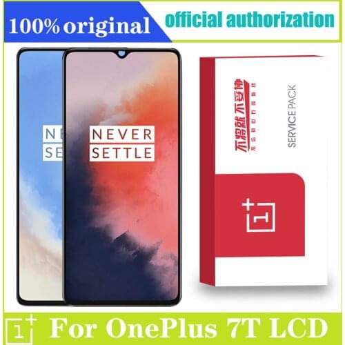 Original 6.55" Display Replacement For OnePlus 7T AMOLED LCD Touch Screen Digitizer Assembly for 1+ 7T Display Screen