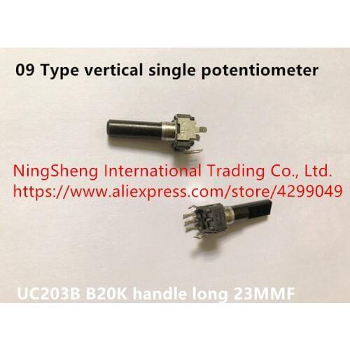 Original new 100% 09 Type vertical single potentiometer UC203B B20K handle long 23MMF (SWITCH)