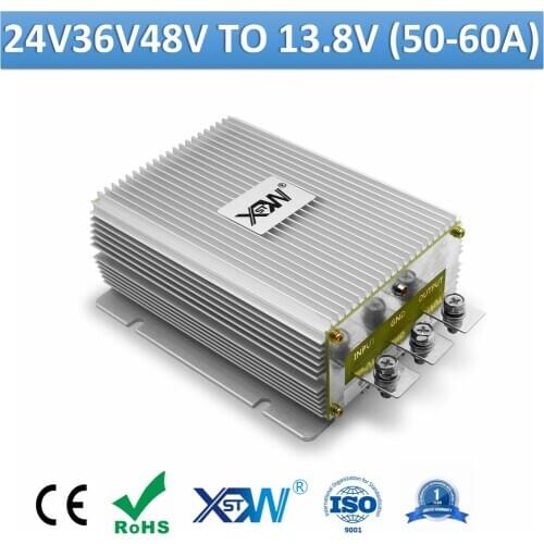 XWST 24v 36v 48v to 13.8v DC Converter Step Up Down Buck 50A 60A Aluminum High Power Converter 12v DC Voltage Regulator