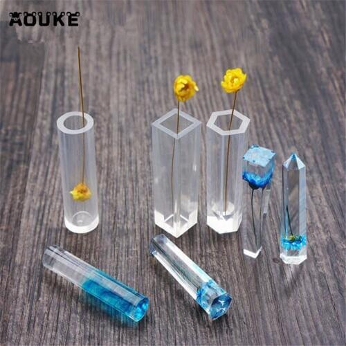 Aouke 3D Strip Shape Pendant Mould Translucent Silicone Mold Jewelry Making DIY Tools Resin Accessories Home Crafts Epoxy Molds