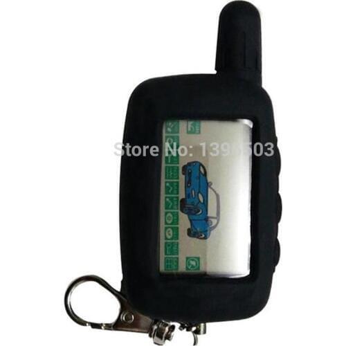 2-way LCD Remote Control Key Trinket +Silicone Case for Russian KGB FX-5 FX5 FX 5 Two Way Car Alarm Starline A9 Jaguar EZ-beta