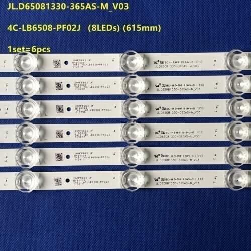 LED Backlight strip 8 lamp For TCL 65"TV JL.D65081330-365AS-M_V03 65S421LCAA 4C-LB6508-PF02J 65S421 65S425TACA 65S4LEAA 65S425