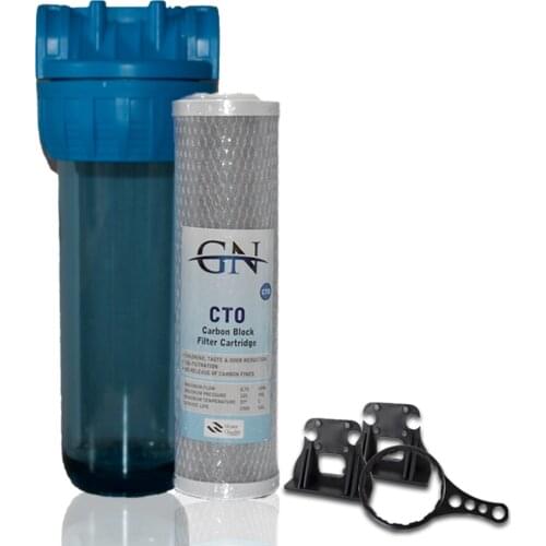 High Quality! 10 ''Transparent Whole House Water Filtration System With 10 İnch CTO Block Carbon Filter 3/4 ''İnlet & Outlet