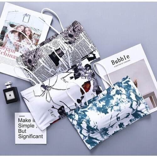 Women Sexy Off Shoulder Strapless Tube Crop Top Multicolor Butterfly Print Slash Neck Bandeau Slim Beach Party Mini Streetwear