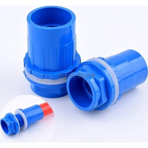 1Pc 20/25/32/40/50mm PVC Pipe Connectors Hi-Quality Thicken Fish Tank Drain Garden Irrigation Aquarium Inlet Outlet Joints