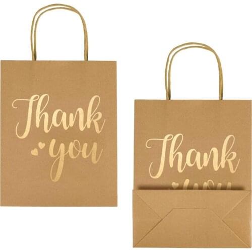 10pcs Gift Packing Bags With Handles Gift Size Bags For Baby Shower Wedding Thank Christmas Party Supplies Handbags