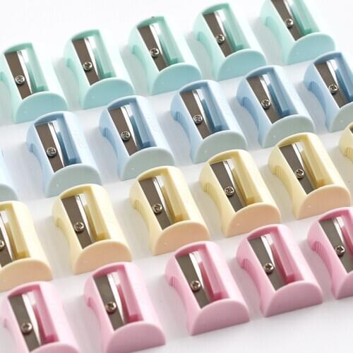 4 Colors Pencil sharpener lovely Student pencil sharpener ideas Korea Style Pen sharpener Funny Safety Pencil Sharpener Geometry