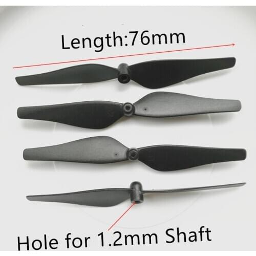 4Pcs(2 Pairs) 1020 Hollow Cup 76mm 1.2mm Propeller CW/CCW Props Spare Parts For DIY RC Quadcopter Helicopter Small Glider Models