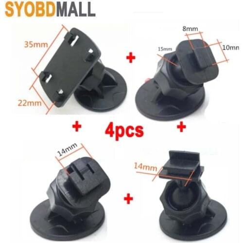 4pcs Mini T Shape L-shape Tape Recorder Base Stand Circle Double side Stick Adhesive 3M Sticker Mount Car Holder for DVR GPS