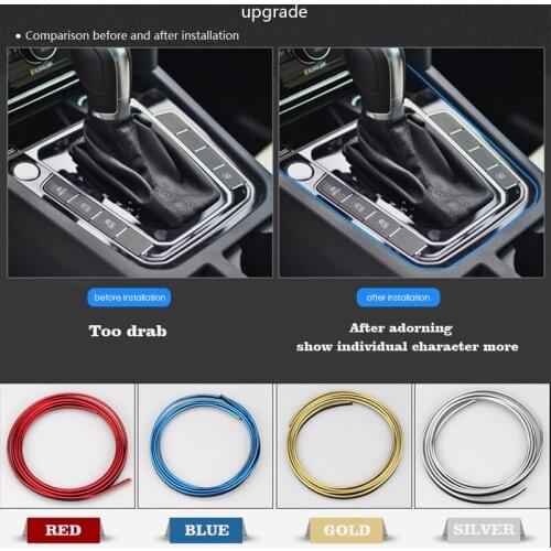 5M Car Styling Car Interior Decoration Strips Detachable Gap Car Seal Dashboard Door Edge Moulding Trim Line Strip Universal