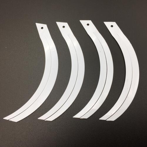 50g 78*10mm Sickle Cat Tail Shape Reaphook Loose Sequins With 1 Hole Sewing Crafts Solid White