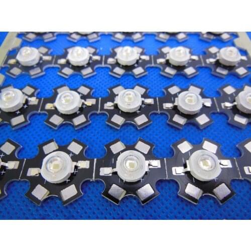 50pcs 3W UV ultraviolet 385-390nm high power LED 3watt purple Light with 20mm star base