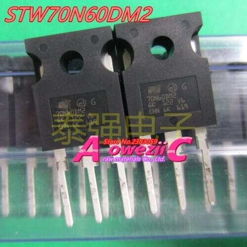Aoweziic 2015+ 100% new imported original STW70N60DM2 70N60DM2 TO3-247 MOS FET 600V 66A