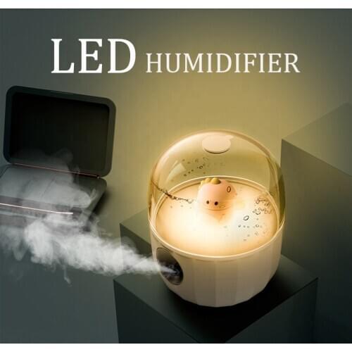 Wireless Air Humidifier Crystal Ball Portable Mini Cute Humidifiers for Home Car Usb Aroma Diffuser with LED Atmosphere Lamp