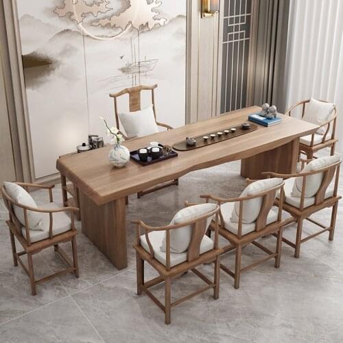 Tea table of new Chinese style household contracted and contemporary tea kunfu tea tables and chairs composite solid wood tea