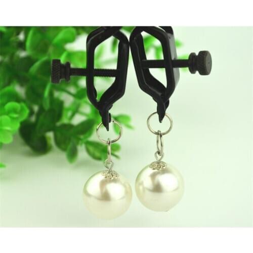 Black Alligator Nipple Clip Pearl Nipple Clamps