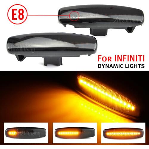 Dynamic Flowing Side Mirror LED Turn Signal Light For Infiniti EX25 35 37 J50 Turn Signal Light Rearview Mirror Indicator