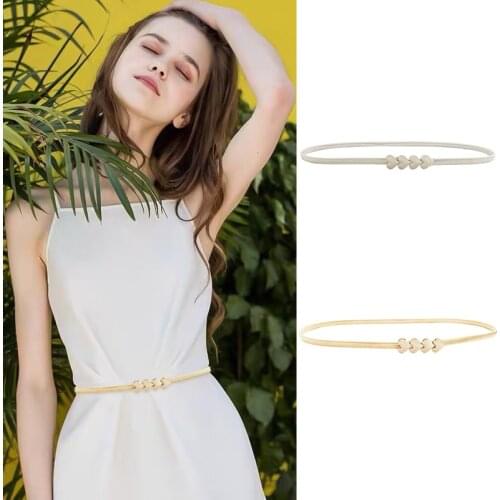 Sine Elastic Stretch Ladies Waist Belts for Dresses Gold Silver Heart Belt for Women Fashion Designer Female Belts gouden riem