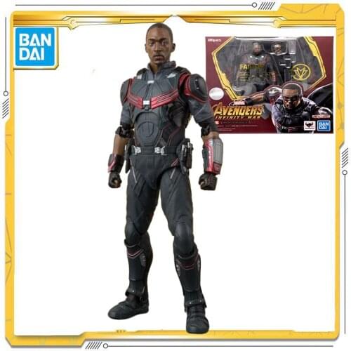 Original BANDAI S.H.Figuarts Marvel Avengers: Infinity War Falcon Anime Action Figur Toy for Child Halloween Gift