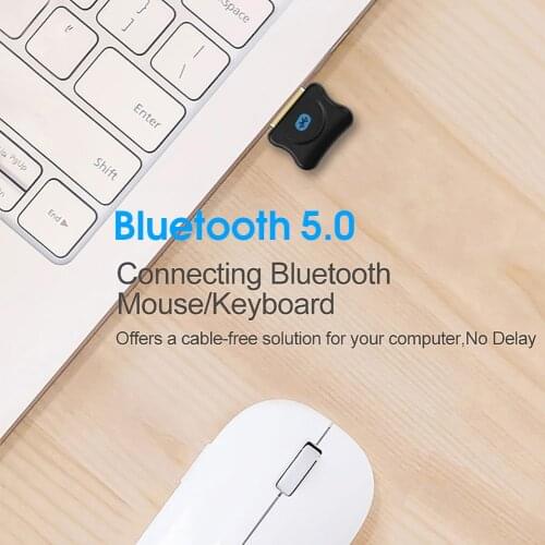 Kebidumei Mini bluetooth Wireless Adapter 5.0 Receiver Transmitter Bluetooth Adapter USB Dongle for PC Laptop Computer Mouse