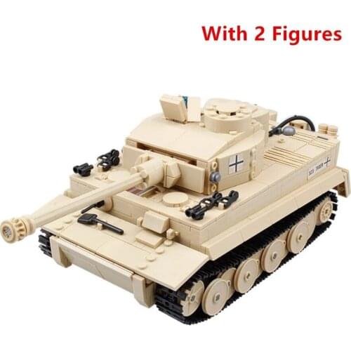 995Pcs Military German King Tiger Tank Cannon Model Building Blocks Sets ARMY Soldiers DIY Bricks Educational Toys for Children
