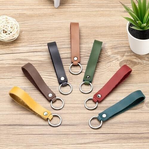 Leather Lanyard leather pendant car supplies Mobile Phone Strap Lanyards Key Holder Key Ring Key Buckle Keychain Keyring