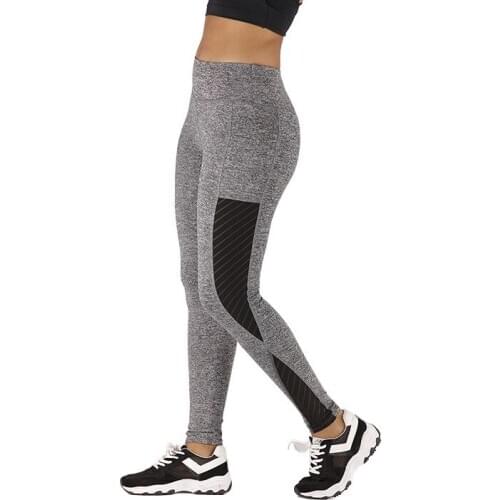 Side Mesh Women Sexy Running Tights Elastic Yoga Pants Push Up Body Building Fitness Gym Exercise Leggings Sports Tights Female