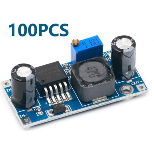 100pcs LM2596 LM2596S ADJ Power Supply Module DC-DC Step-down Module 5V/12V/24V Adjustable Voltage Regulator 3A