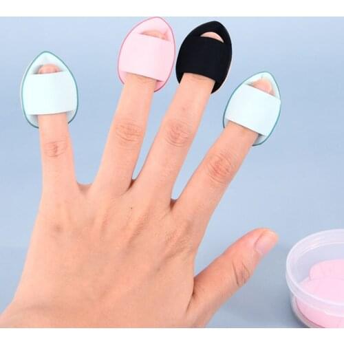 New Fingertip Small Steamed Buns Puff Finger Air Cushion Mini Puff Concealer Makeup Detail Sponge Water Droplets Fingertip Puff