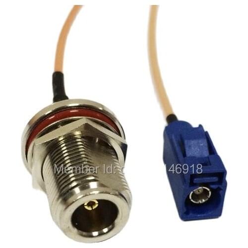New N Female Jack nut Switch FAKRA C female Connector RG316 cable Wholesale Fast Ship 15CM 6" Adapter