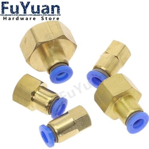 PCF" OD Hose Tube 4MM-12MM Pneumatic Connector 1/8'' 1/4'' 3/8'' 1/2''BSP Female thread Push In Fitting for Air Pipe joint