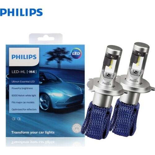 Philips Ultinon Essential LED 9003 HB2 H4 12V 11342UEX2 6000K Bright Car LED Headlight Auto HL Beam ThermalCool (Twin Pack)