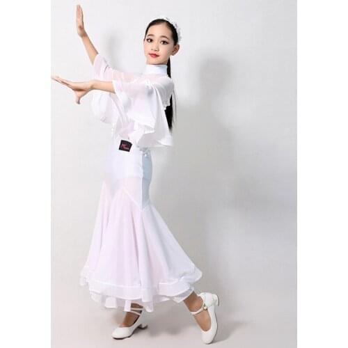 Ballroom dancing waltz dance dress for girls flamenco dress kids ballroom dresses foxtrot dress tango dance costumes for girls
