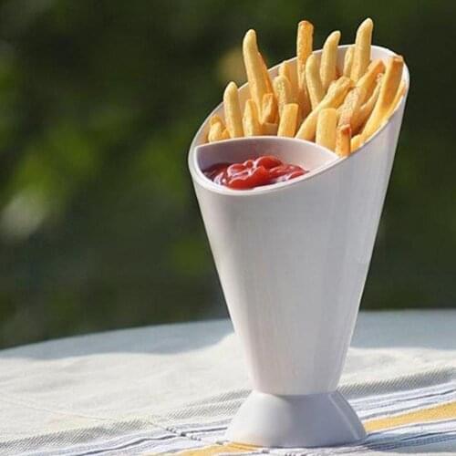 French Fries Shelf Holder Assorted Sauce Chips Snack Cone Dip Cup Tableware