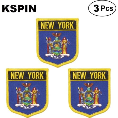 U.S.A New York Shiled Shape flag patches national flag patches for Cothing DIY Decoration