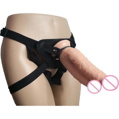 AMABOOM Strap On Dildo Double Dildos Double Ended Suction Cup Sex toy For Women Ultra Elastic Harness Strap On Lesbian Couples