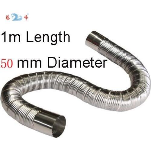 High temperature resistant stainless corrugated pipe1m length 50mm diameter